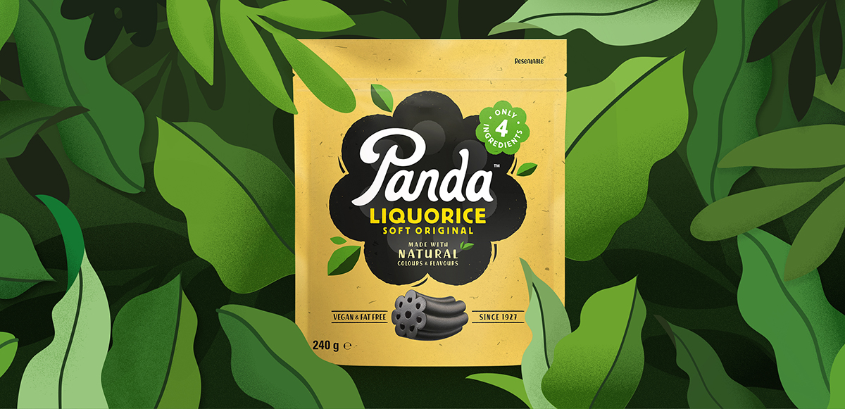 Panda Licorice Original with leaves